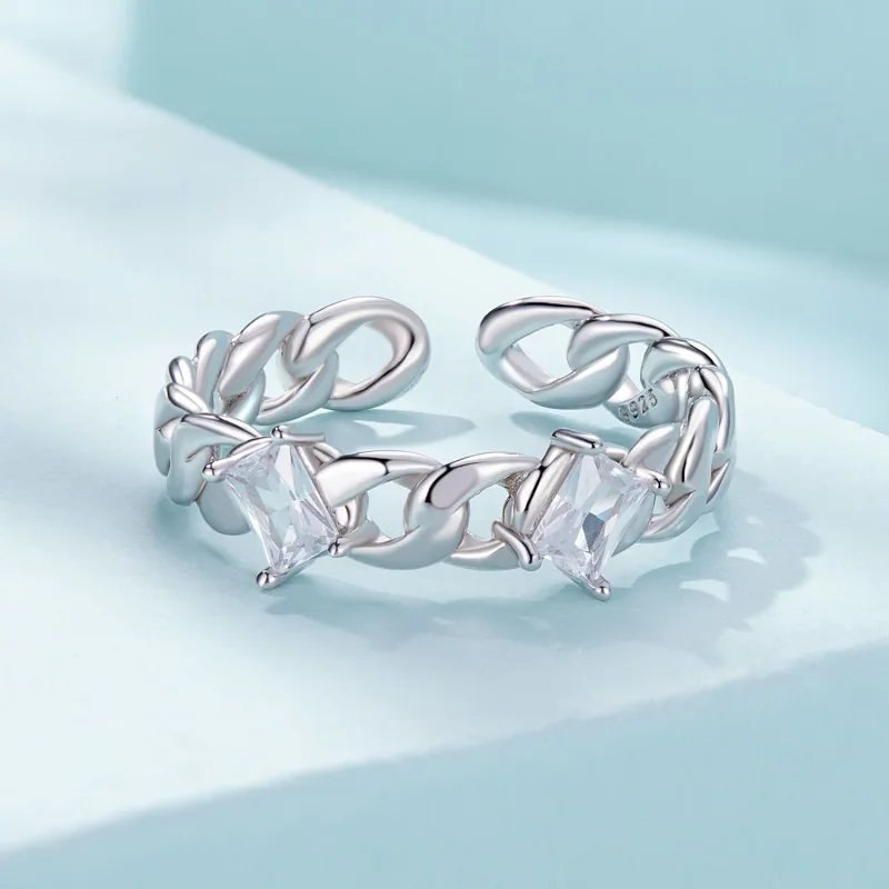 (image for) Pandora Style Chain Open Ring - SCR977-E - View 3