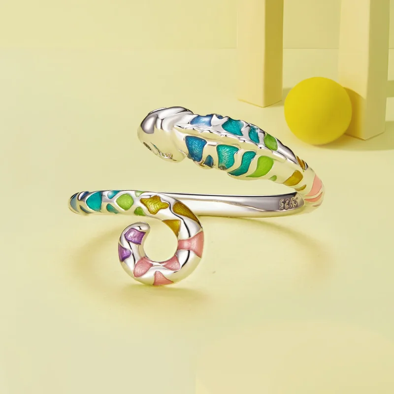 (image for) Pandora Style Chameleon Open Ring - BSR475-E - View 3