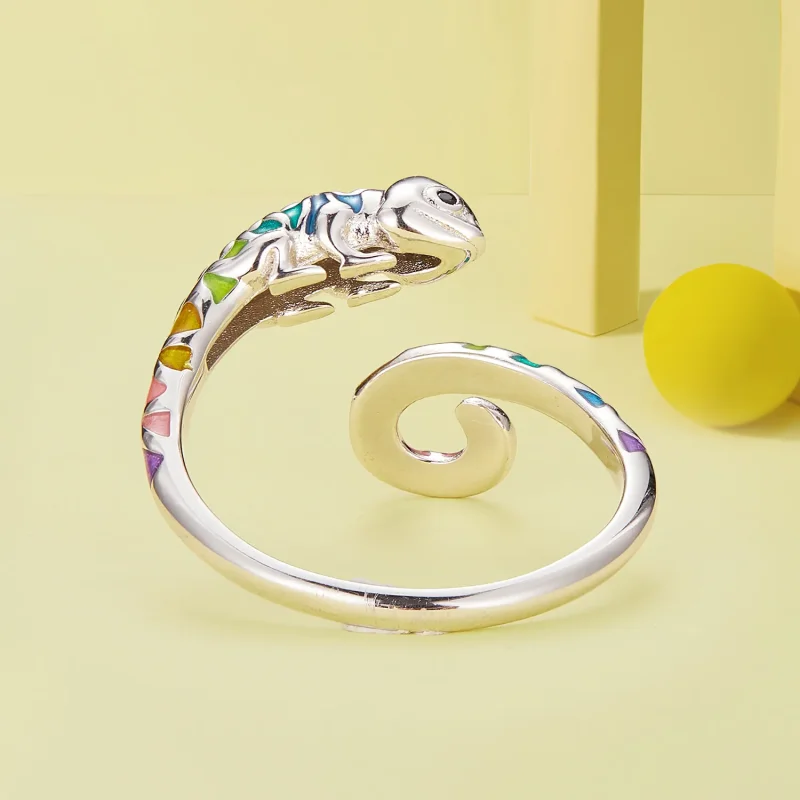 (image for) Pandora Style Chameleon Open Ring - BSR475-E - View 4