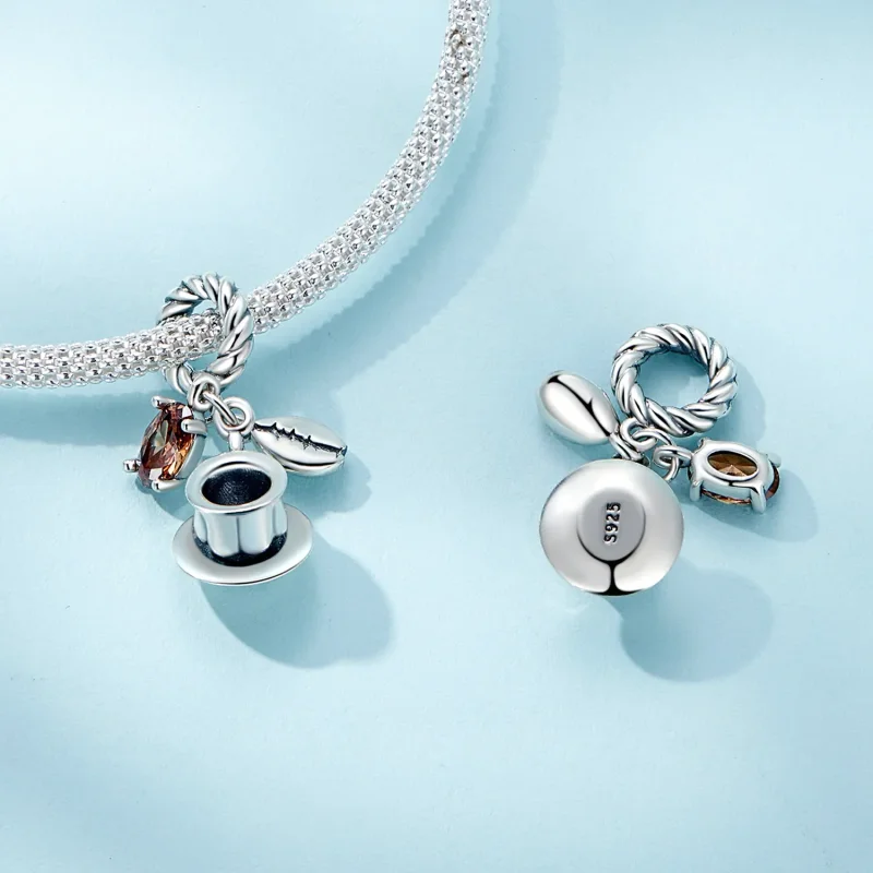 (image for) Pandora Style Coffee Dangle - SCC2467 - View 4