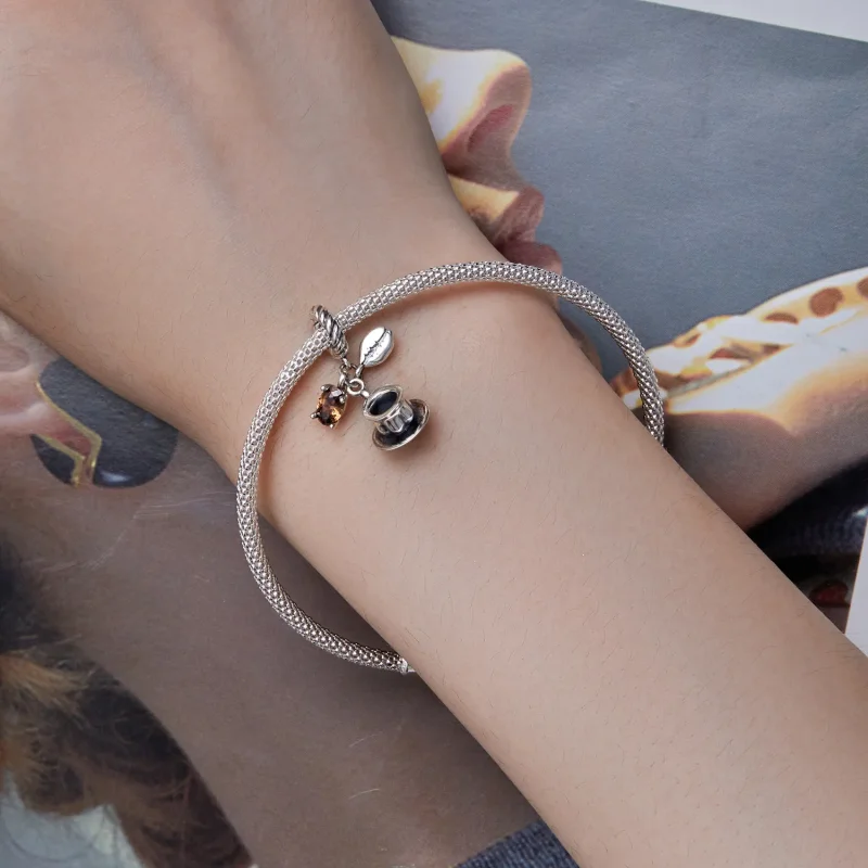 (image for) Pandora Style Coffee Dangle - SCC2467 - View 5