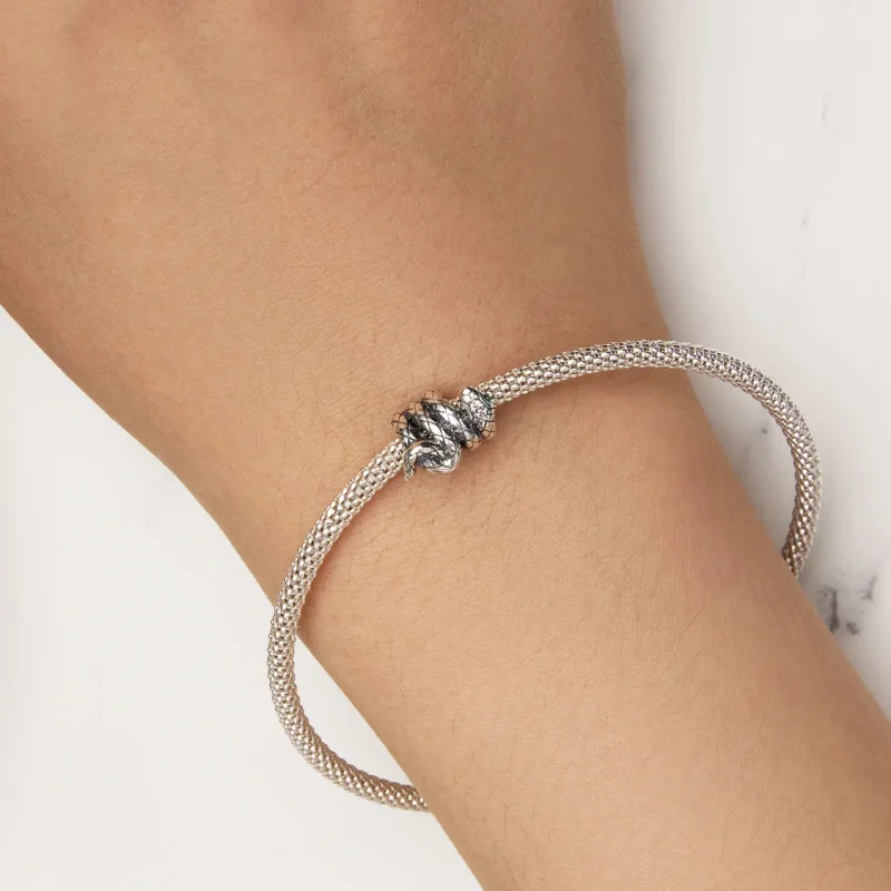 (image for) Pandora Style Coiled Spirit Snake Charm - SCC2549 - View 6