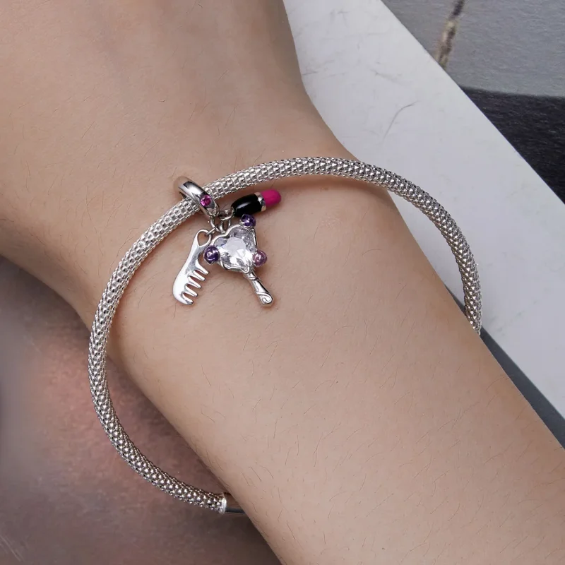 (image for) Pandora Style Comb, lipstick and mirror Dangle - SCC2474 - View 4