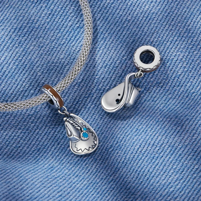 (image for) Pandora Style Cowboy Hat Dangle - SCC2565 - View 4