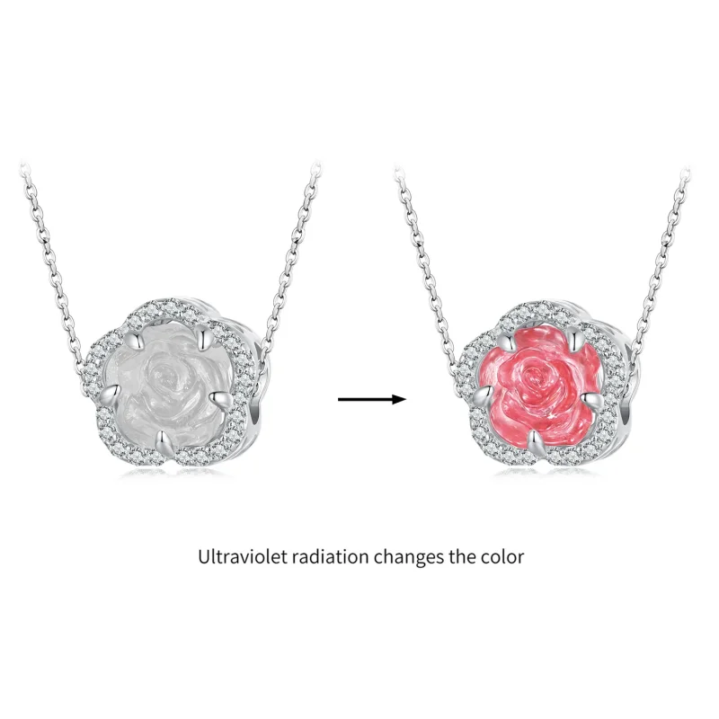 (image for) Pandora Style Crystal Rose Charm - BSC904 - View 2