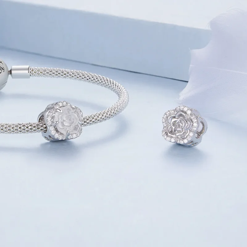 (image for) Pandora Style Crystal Rose Charm - BSC904 - View 7