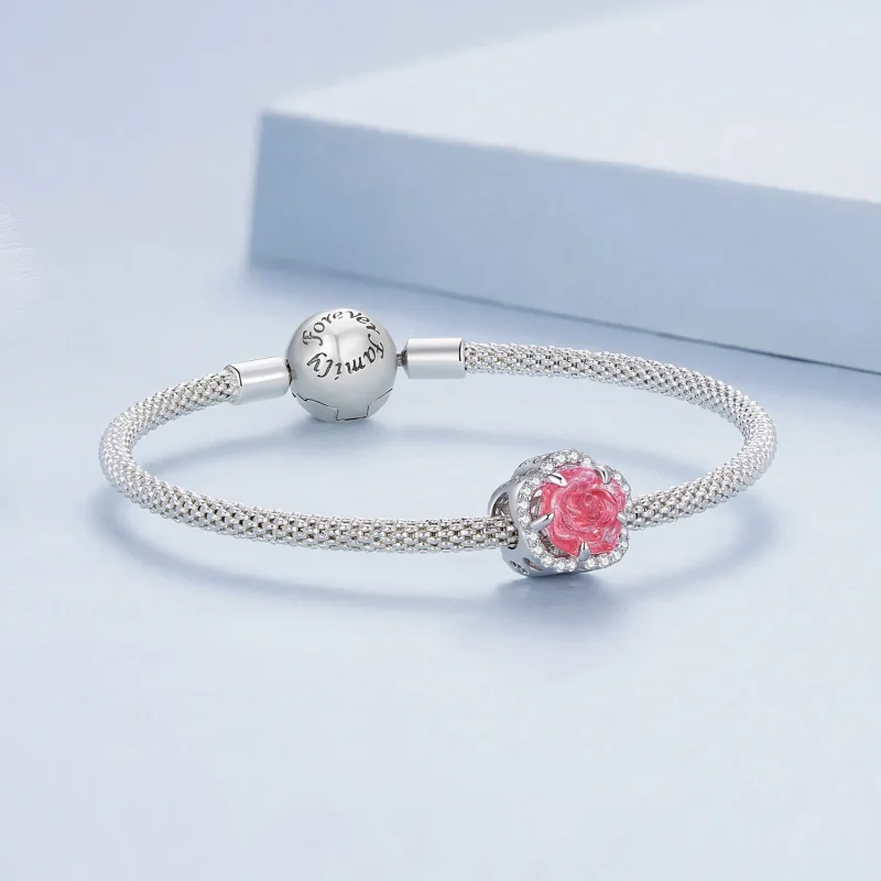 (image for) Pandora Style Crystal Rose Charm - BSC904 - View 8