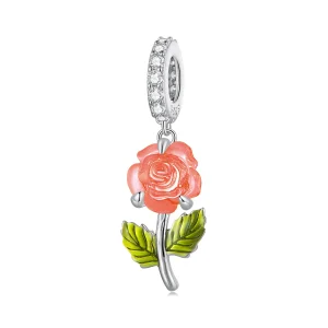 (image for) Pandora Style Crystal Rose Dangle - BSC824-OG
