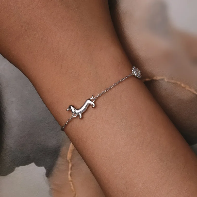 (image for) Pandora Style Dachshund Chain Bracelet - SCB262 - View 5