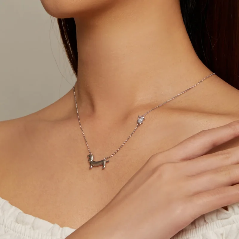 (image for) Pandora Style Dachshund Necklace - SCN501 - View 5