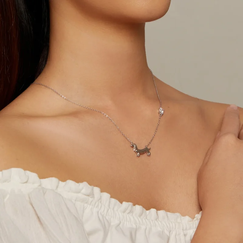 (image for) Pandora Style Dachshund Necklace - SCN501 - View 6