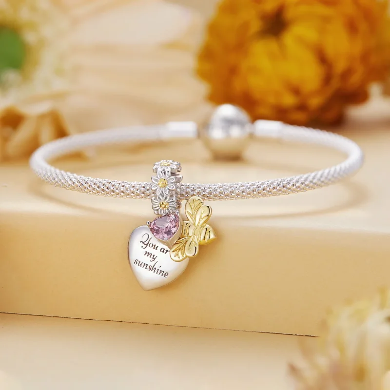 (image for) Pandora Style Daisy Bee Charm - BSC816 - View 3