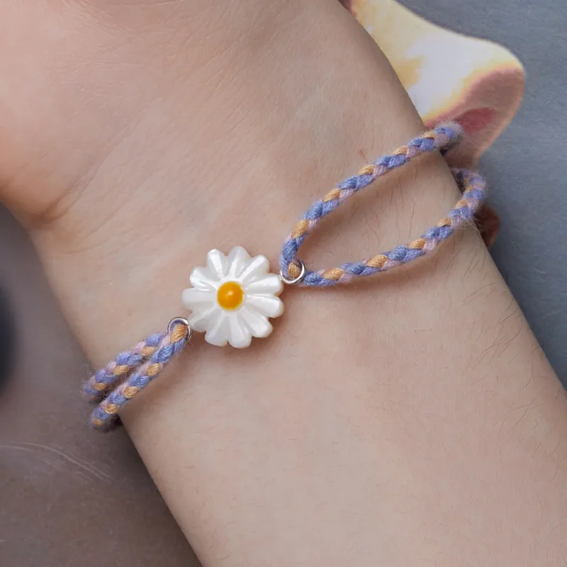 (image for) Pandora Style Daisy Cord Bracelet - SCB250 - View 6
