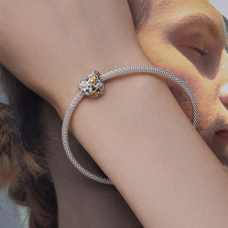 (image for) Pandora Style Daisy Ladybug Charm - BSC817 - View 6