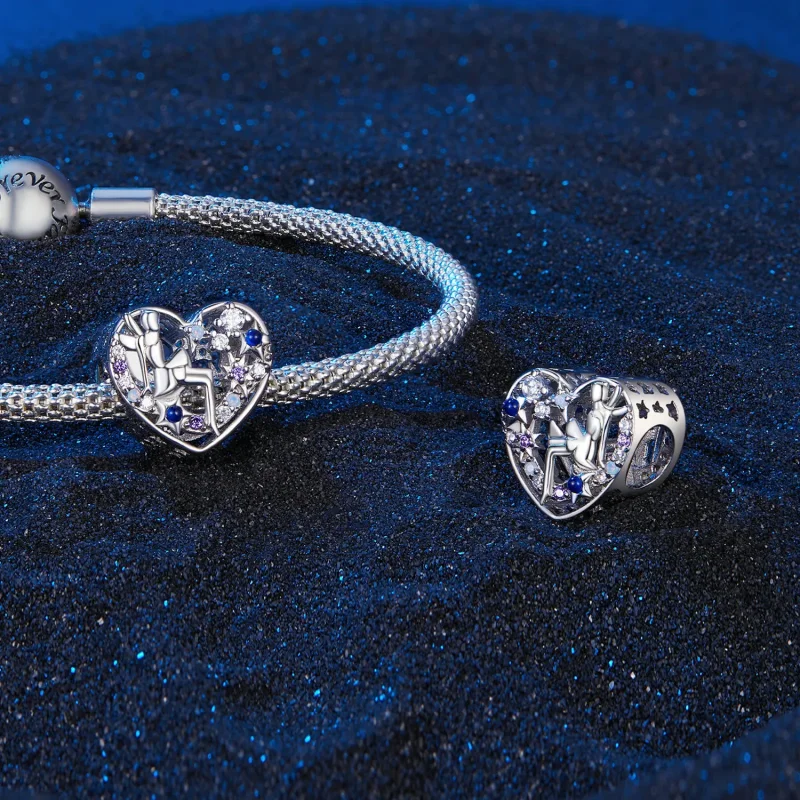 (image for) Pandora Style Day and Night Elf Heart Charm - SCC2553 - View 4