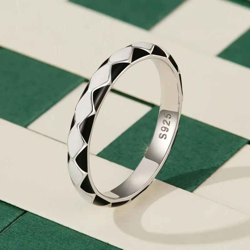 (image for) Pandora Style Diamond Pattern Ring - SCR943 - View 2