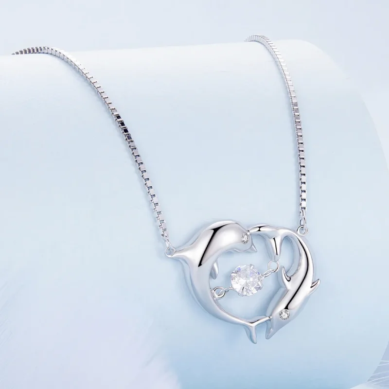 (image for) Pandora Style Dolphin Smart Necklace - BSN340 - View 2