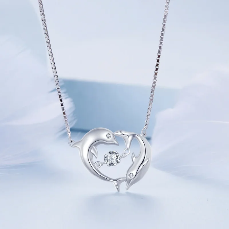 (image for) Pandora Style Dolphin Smart Necklace - BSN340 - View 3