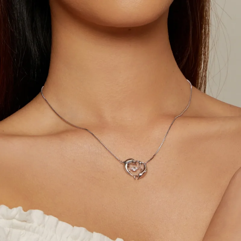 (image for) Pandora Style Dolphin Smart Necklace - BSN340 - View 6