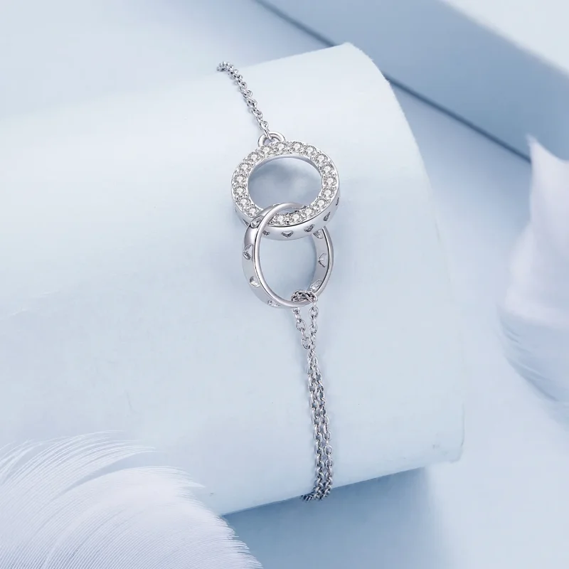 (image for) Pandora Style Double Chain Bracelet - BSB151 - View 2