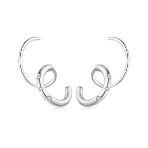 Pandora Style Double Hoop Earrings Stud Earrings - SCE1652 (image for) Pandora Style Double Hoop Earrings Stud Earrings - SCE1652