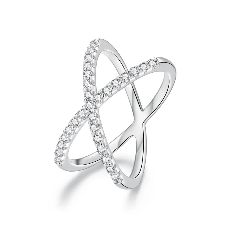 (image for) Pandora Style Double Layer Moissanite Ring(One Certificate) - MSR036