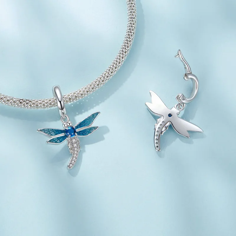 (image for) Pandora Style Dragonfly Jewelry Dangle - SCC2569 - View 5