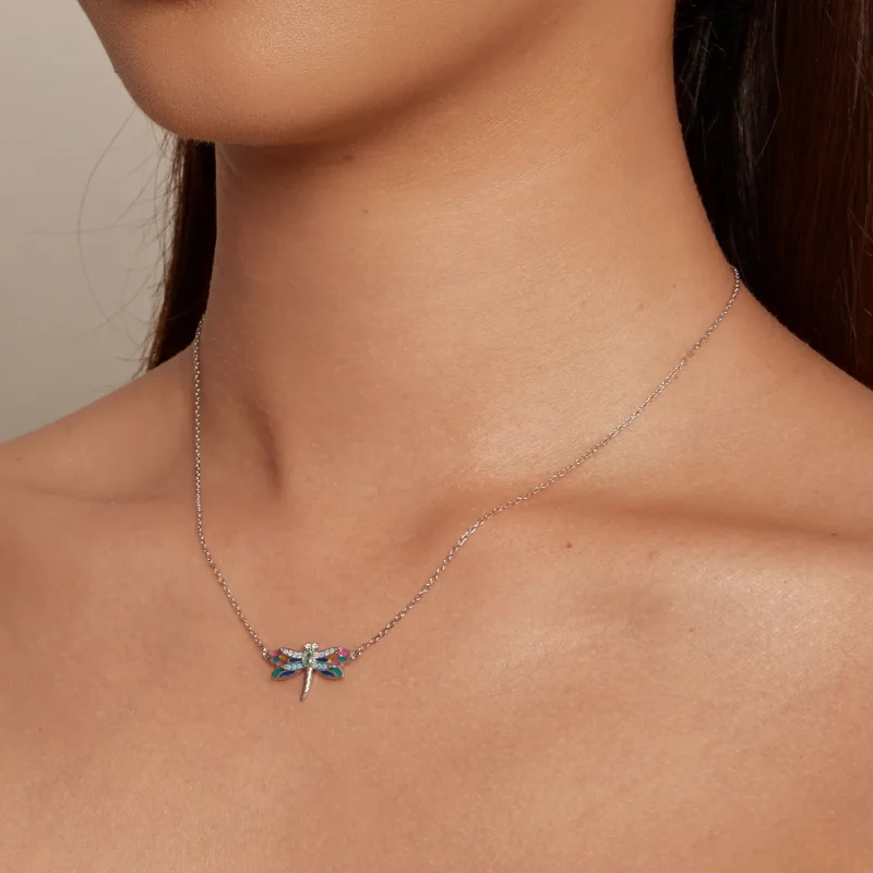 (image for) Pandora Style Dragonfly Necklace - BSN348 - View 6