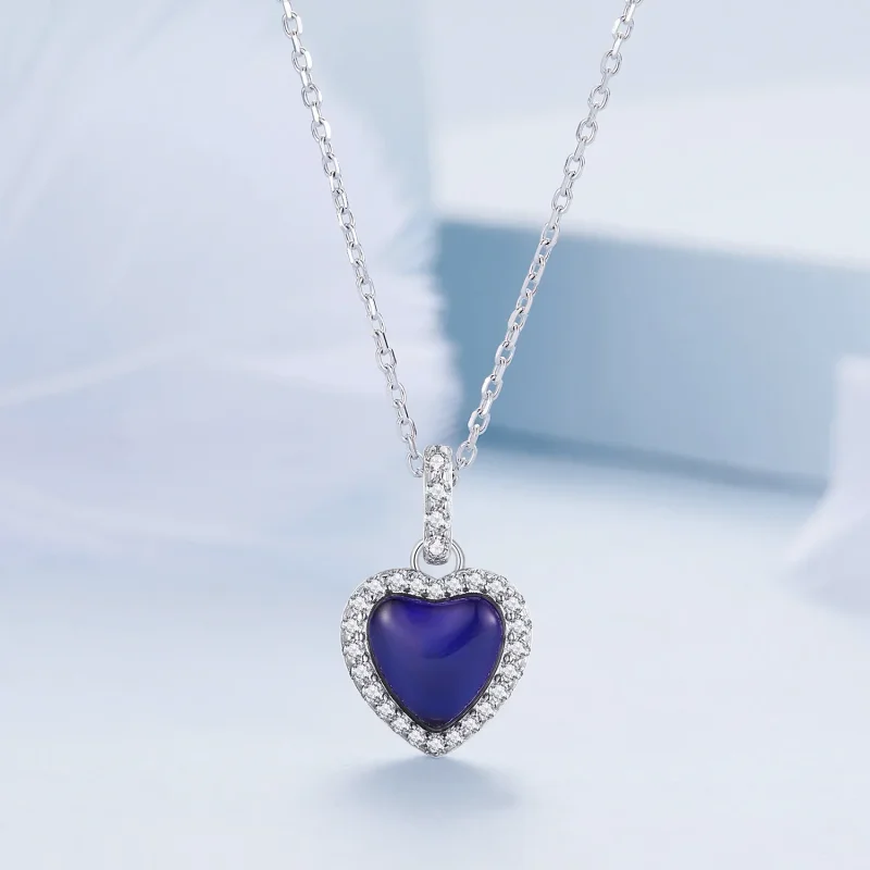 (image for) Pandora Style Emotional Heart Necklace - BSN344 - View 3