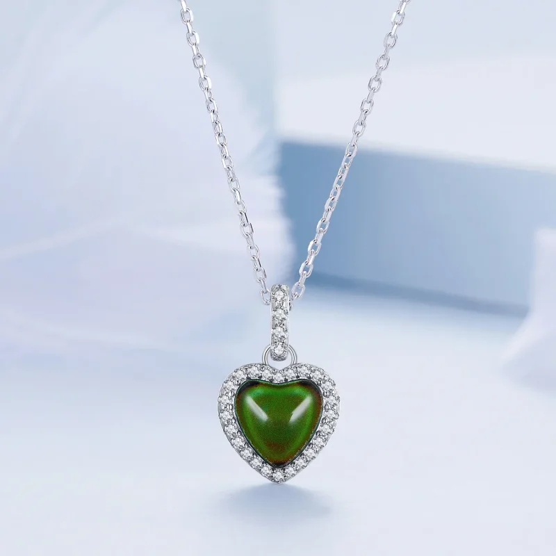 (image for) Pandora Style Emotional Heart Necklace - BSN344 - View 4