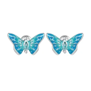Pandora Style Exquisite Butterfly Studs Earrings - SCE1571 (image for) Pandora Style Exquisite Butterfly Studs Earrings - SCE1571