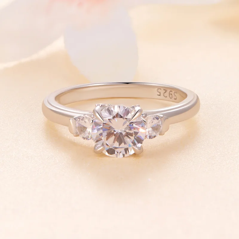 (image for) Pandora Style Exquisite Moissanite Ring - MSR022 - View 3