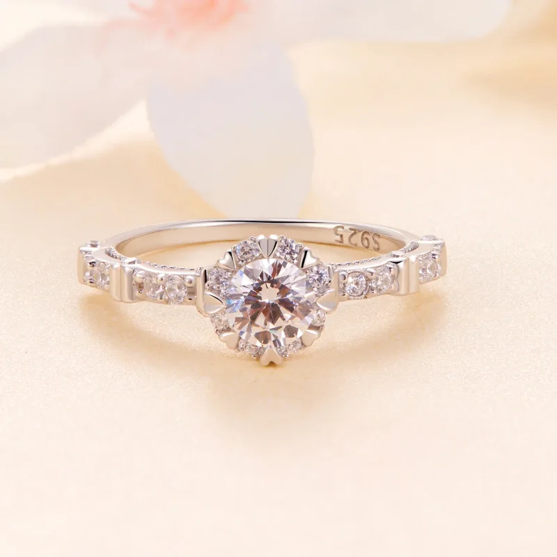 (image for) Pandora Style Exquisite Moissanite Ring - MSR023 - View 3