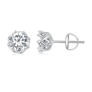 Pandora Style Exquisite Moissanite Studs Earrings(Two Certificates) - MSE016-L (image for) Pandora Style Exquisite Moissanite Studs Earrings(Two Certificates) - MSE016-L