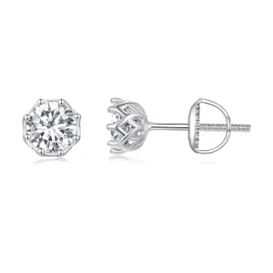 Pandora Style Exquisite Moissanite Studs Earrings(Two Certificates) - MSE016-S (image for) Pandora Style Exquisite Moissanite Studs Earrings(Two Certificates) - MSE016-S
