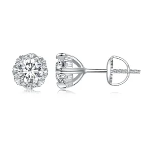 Pandora Style Exquisite Moissanite Studs Earrings(Two Certificates) - MSE017 (image for) Pandora Style Exquisite Moissanite Studs Earrings(Two Certificates) - MSE017