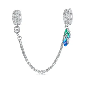 Pandora Style Feather safe Chain - BSC914 (image for) Pandora Style Feather safe Chain - BSC914