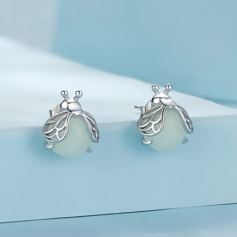 (image for) Pandora Style Fireflies Luminous Studs Earrings - SCE1647 - View 2