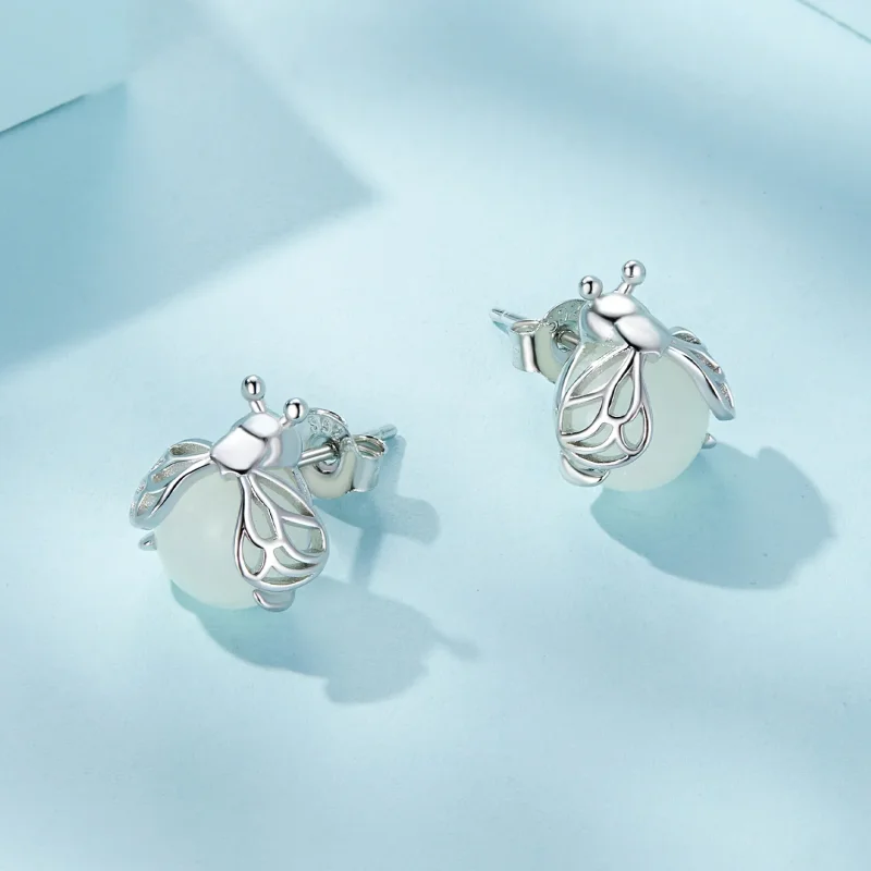 (image for) Pandora Style Fireflies Luminous Studs Earrings - SCE1647 - View 3