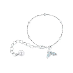 (image for) Pandora Style Fishtail Shell Beads Chain Bracelet - SCB257