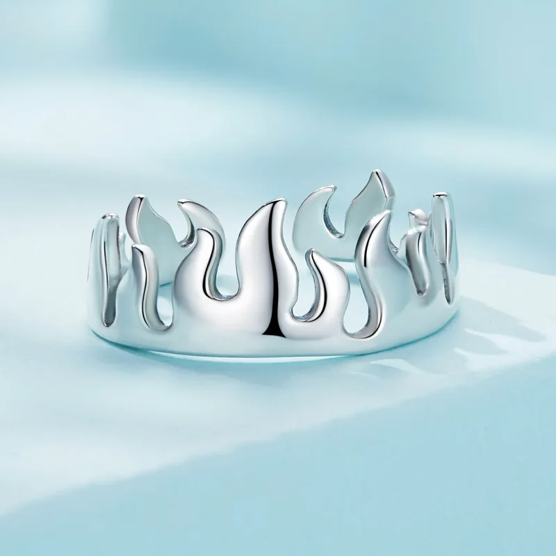 (image for) Pandora Style Flame Open Ring - SCR914 - View 3