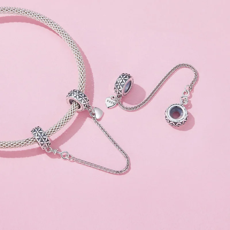 (image for) Pandora Style Flower of Life Silicone Safe Chain - SCC2632 - View 4