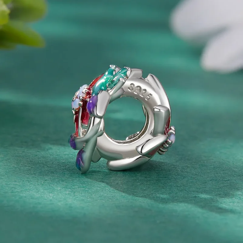 (image for) Pandora Style Flowers and Birds Charm - BSC787 - View 3