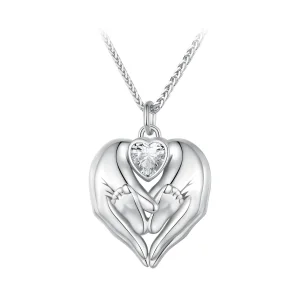 Pandora Style Footprint Necklace - SCN497 (image for) Pandora Style Footprint Necklace - SCN497