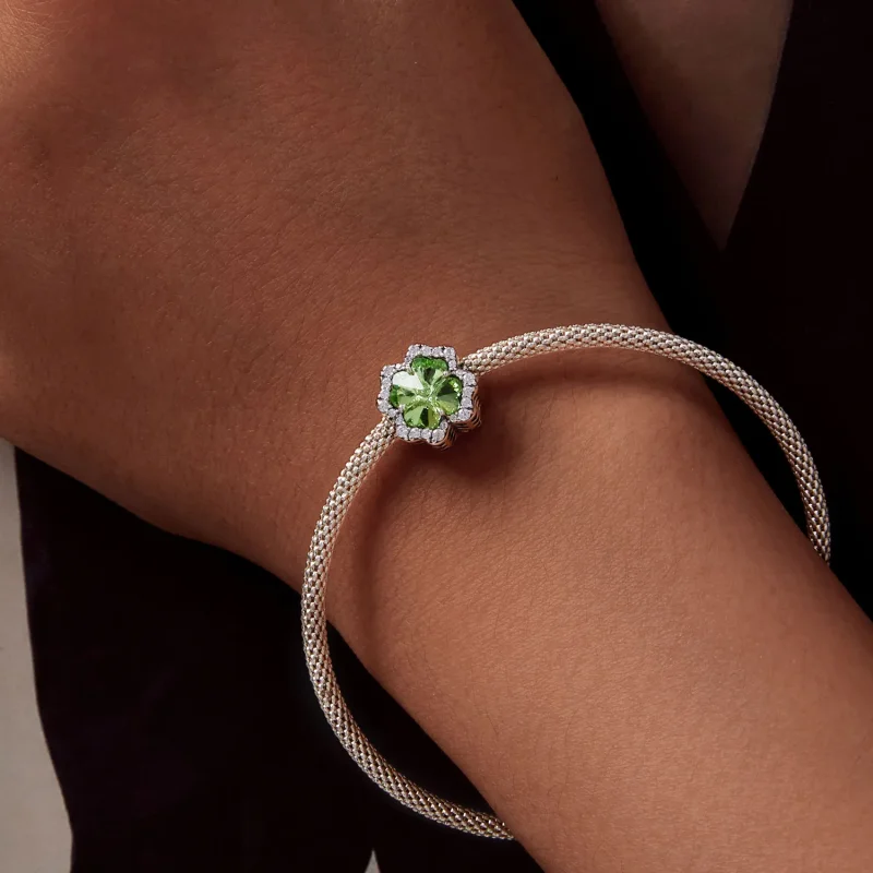 (image for) Pandora Style Four Leaf Clover Charm - SCC2622 - View 7