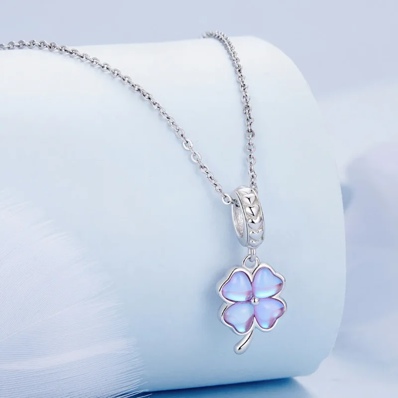 (image for) Pandora Style Four Leaf Clover Dangle - BSC899 - View 2