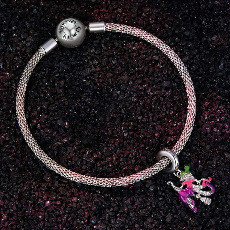 (image for) Pandora Style Glow-in-the-dark witch Dangle - SCC2608 - View 3