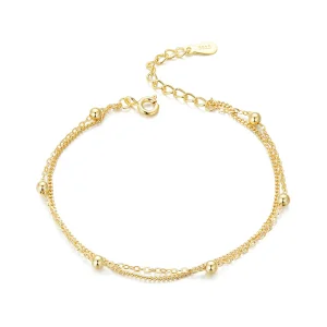 (image for) Pandora Style Golden Bead Chain Bracelet - SCB131-B