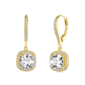 Pandora Style Golden Bright Time Dangle Earrings - SCE520-B (image for) Pandora Style Golden Bright Time Dangle Earrings - SCE520-B
