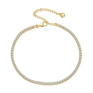 (image for) Pandora Style Golden Exquisite Zircon Chain Bracelet - BSB097-B